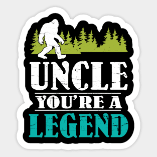 Uncle Bigfoot You're A Legend Happy Father Parent Summer Independence Summer Day Vintage Retro Sticker